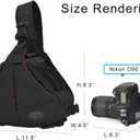 CADeN Camera Bag Sling Backpack Camera Case Waterproof with Rain Cover Tripod Holder, Compatible for DSLR/SLR Mirrorless Cameras (Canon Nikon Sony Pentax) and Accessories Black