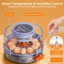 Automatic Egg Incubators for Hatching Eggs, 12 Egg Incubator with Automatic Egg Turning and Humidity Control, Egg Candler, 360 Viewing, Chicken Incubators for Hatching Chick, Duck, Quail, Goose Eggs