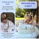 Inflatable Baby Seat and Floor Chair, Sit Me Up for Infants 648 Months, Infant Support Seat, Color Your Own Animal,Print Inflatable Chair