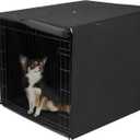Deblue Durable Medium Dog Crate Cover, Windproof Dog Kennel Covers Fit 30 inch Wire Crate Cover Black - (30 inches, Black)