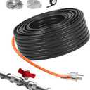Heat Tape for Water Pipes Roof & Gutter Snow De-Icing Heat Cable 80 feet 5 Watts Per Foot, Water Line Heat Tape Keeps Water Flowing at -40F 5W/FT, 120V (80FT)