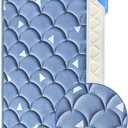 LILYVIBEBEARHAPPY 38x24 Mini Crib Mattress, Thickened Soft Breathable Foam, Quiet and Odorless Hypoallergenic Portable Travel Crib Mattress, Fits Mini and Portable Cribs,Blue