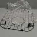 Sink Bottom Grid Sink Protector for Kitchen Sink Stainless Steel Farmhouse Metal Sink Rack (1 Pack, 12-5/8"L x 14-9/16"W)