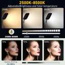 2-Pack LED Video Light Kit, 15W Studio Light,2500-8500K Color temperatue with Tripod Stand&Phone Holder,78" Dimmable Stream for Video Recording, Game Streaming, Photography, YouTube