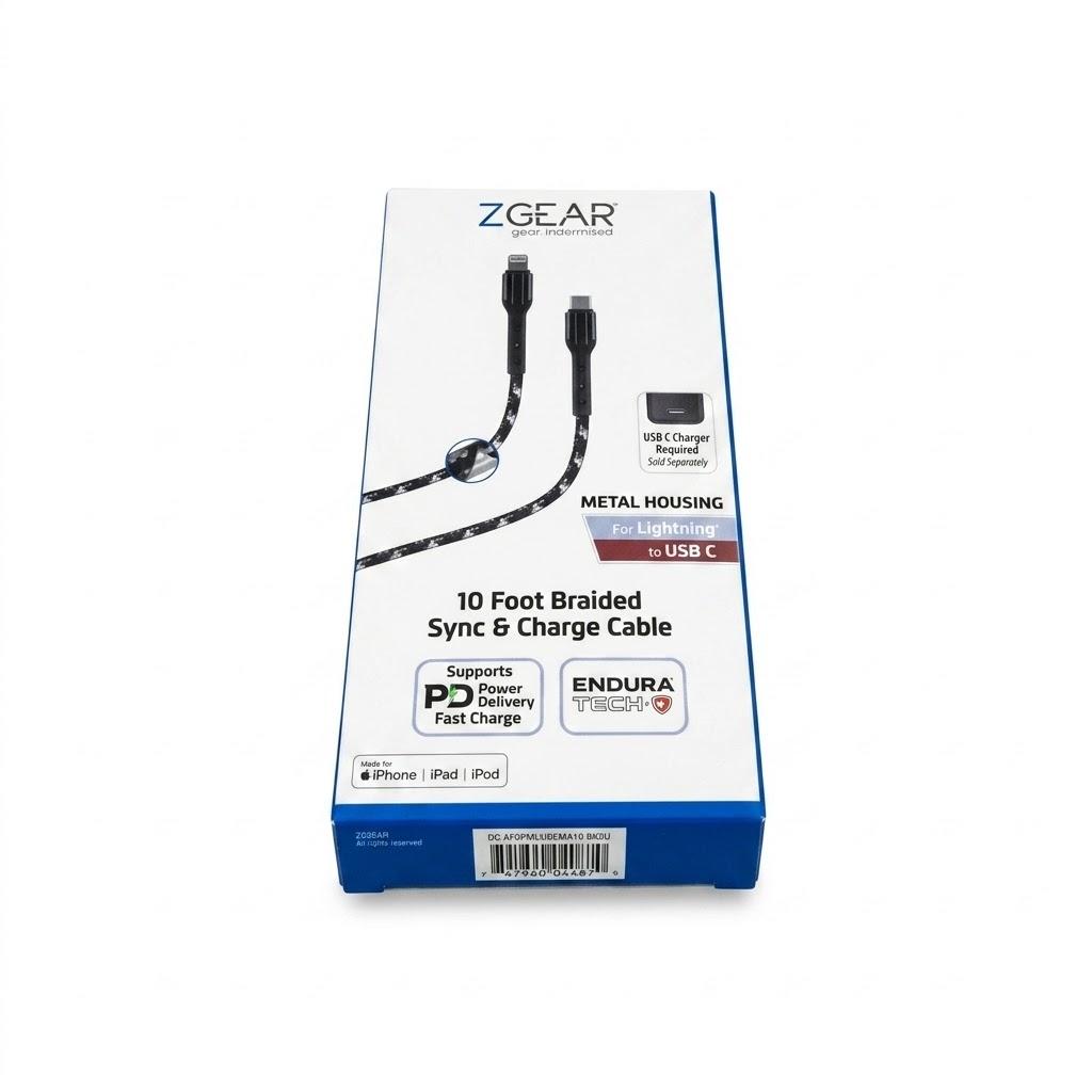 10 Foot Braided Synk & Change Cable