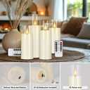 24 Pack LED Flameless Candles Set(14/16/18cm), Battery - Operated with 4 Remotes,Clear, Timer & Flickering/Steady Modes for Home dcor, Wedding, Patio,Outdoor.