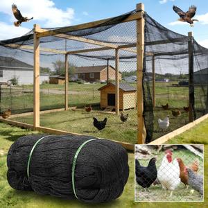 50x50ft Heavy Duty HDPE Poultry Netting,2.4" Bird Netting for Chicken Coop Run Chicken Pen,Strong Chicken Run Net Against Hawk & Predator,Tangle-Free UV Resistant (50FT)