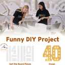imprsv 4FT Light Up Numbers, Marquee Numbers 40th Birthday Decorations for Women Men, Large Light Up 40 Birthday Women Foam Board Anniversary Party Decorations Arch Kit (DIY)