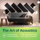Acoustic Panels 12-Pack Soundproof Wall Panels 12"x12"x0.4" Decorative Sound Dampening for Your Home, Office, Studio, Bedroom & More with Unique GridFrame Carving [Deep Black]