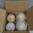 Amosfun 4pcs Glass Orbs Centerpiece Sphere Balls for Bowls Table Vases Filler Dining Table Decor Ball Ornaments  