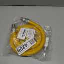 AMI PARTS 72" Flexible Gas Line Kit Yellow Coated, Gas Hose Connector Kit for Dryer, Stove, Water Heater,5/8" OD(1/2" ID) Stainless Steel Gas Line with Connector 1/2" MIP &1/2"FIP & 3/4"MIP Fitting