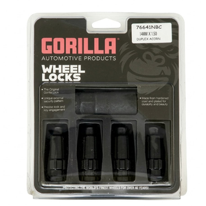 Gorilla Automotive 21631BC Black Chrome Small Diameter Wheel Locks (12mm x 1.50 Thread Size)