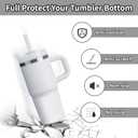 WUQID Higher Silicone Boot Compatible with Stanley Quencher H2.0 & IceFlow Flip & ProTour 40oz 30oz 20oz 14oz, Fit Same Diameter 14oz 20oz 30oz 40oz Tumbler Cups Anti-Slip Bottle Bottom Sleeve Cover (Frost)