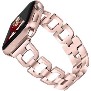 OULUCCI Bands Compatible Apple Watch Bands 41mm 40mm 38mm Women Iwatch Rose Gold Series 9 8 7 6 5 4 3 2 1, D-Shape Apple Watch Bands for women