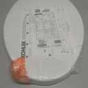KOHLER K-4774-0 Brevia Elongated White Toilet Seat with Quick-Release Hinges And Quick-Attach Hardware For Easy Clean, White