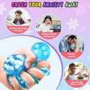 Squishy Fidget Toys Adults Stress Cube - Glow in The Dark Snowflakes Sensory Toys for Kids with Autism Stress Balls for Kids Teens Squeeze Squishy Toys Easter Basket Stuffers