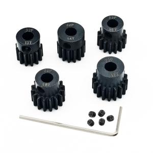 5-Pack Steel Metal 32P 5mm Pinion Motor Gear Sets 13T 14T 15T 16T 17T Compatible with HPI Kyosho Losi Axial Tamiya 1/8 1/10 RC Car Monster Truck Buggy