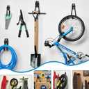 GeeWatom Garage Storage Utility HooksGarage Garden Tool OrganizerSteel Wall Mount Hooks, Garden Small U Hooks (6 Pack-Black)