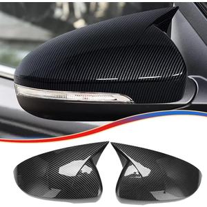 MUXEE 2PCS New Sports Rear Mirror Cover Caps for Hyundai Tucson 2016-2021 ABS Side Door Wing Mirror Cap Covers Exterior car Accessories -Carbon FibeSuitable for Models with Turn Signals
