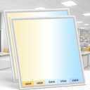 AIKVSXER 2 Pack 2x2 LED Flat Panel Light - Selectable 5 CCT 3000K-6500K & 5 Wattage 30-50W 5500Lm 0-10V Dimmable 2x2 led Drop Ceiling Lights 120-277V for Commercial and Home