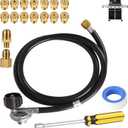 Natural Gas to Propane Conversion Kit for Weber Genesis I/II E/S-210 310 330 410 610,SX/EX/SE-210/310/315,Spirit II 210/310/315,5FT Propane Regulator Hose with 14 LP Orifices (3 Sizes) & 3/8" Fittings