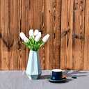 ONLY ART 20pcs White Artificial Tulip Flowers with Soft Latex Materials for Home & Kitchen Decoration New Year Spring