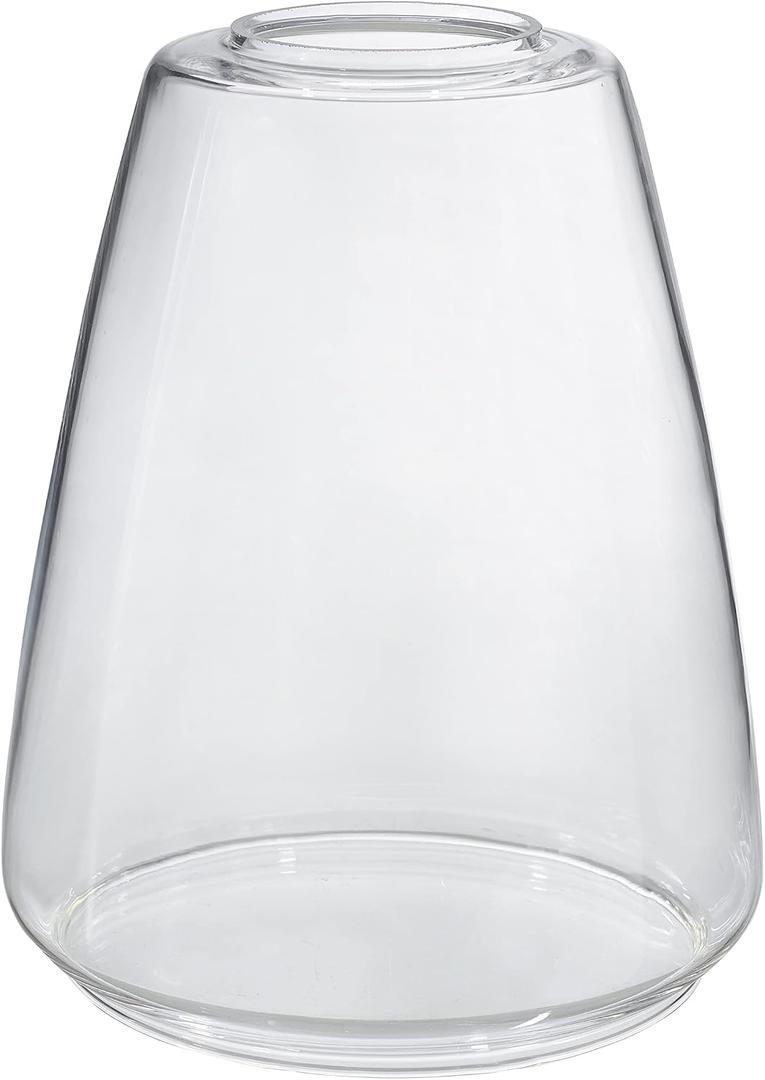 Aspen Creative 23524-60-1, Clear Glass Shade for Lighting Fixture, Pendant, Vanity, Wall Light, Size: 5" D x 6-1/4" H, 5 Inches D X 6.25 Inches H