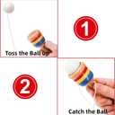 Cididu 12 Pcs Wooden Catch Ball Game, Mini Wood Ball Catching with String Cup, Vintage Catch Toys for Kids, Novelty Fun Party Games for Lawn Camping Beach, Hand Eye Coordination Educational Game