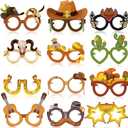 Jenaai 48 Pcs Western Party Favors Paper Glasses, Cowboy Photo Booth Props for Adults, Wild West Rodeo Theme Party Decor Supplies