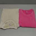 2 Pack Cotton T-Shirts Oversized Men Short Sleeves Casual Loose Wash Solid Basic Tee Tops,Short Sleeve Pack, M