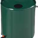 VINGLI 66 Gallon Collapsible Rain Barrel, Portable Water Storage Tank, Rainwater Collection System Downspout, Water Catcher Container with Filter Spigot Overflow Kit (Green)