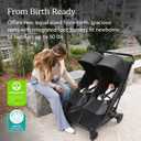 UPPAbaby Minu Duo Side-by-Side Double Stroller - Lightweight + Compact Design for Travel - Easy Fold- from Birth to Toddler - Independent Recline -James (Black/Carbon Frame/Black Leather)