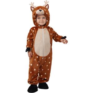 Spooktacular Creations Halloween Baby Animal Costume, Toddler Hooded Jumpsuit for Baby Halloween Dress Up Costume Party (Brown)