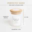 Glass Spice Jars with Labels-12 Pack- 6.8oz- 360 Labels- Spice Containers with Bamboo Lids -Spices Organization for Cabinet-Drawer-Rack-Seasoning containers-herbs- Organizer-Spices Bottles