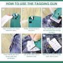 Chumia 3576 Pcs Tagging Guns for Clothes Labels Attacher Stitch Guns for Clothing with 3000 Barbs, 5 Needles and 100 Price Tags, Sewing Kit for Retail Stores, Garage Yard Sales(Black, White)