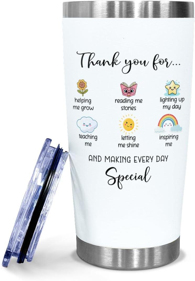Teacher Appreciation Gifts from Student Thank You Tumbler for Women Men Teachers End of Year, Christmas, Birthday, Back to School Gift for Preschool, Kindergarten, Elementary Educators