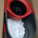 O-Cedar EasyWring Microfiber Spin Mop, Bucket Floor Cleaning System, Red, Gray, Standard