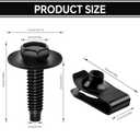 Upgraded 60PCS M6-1.025mm Extruded U Nuts and Hex Head SEMS Bolts Kits Automotive Body Screws Clips(30 Sets)  Fender Liner Screw with U Clips, Black M6x1.0 Body Bolts for Bumpers,Fenders