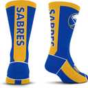 For Bare Feet NHL Unisex Kids Nhl Mvp Crew Sock Youth (One Size, Team Color)