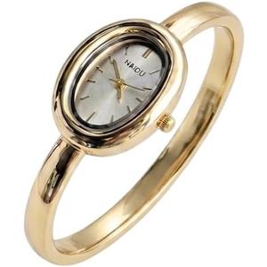 Women's Bangle Bracelet Watch, Oval Dial, Roman Numeral, Elegant Style
