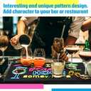 Jingmore Rubber Bar Mat for Bartending Coffee Bar Mat for Countertop Non Slip No Spill Tiki Table Pad for Home Cocktail Accessories(18 x12 Inch,Happy Hour Somewhere)
