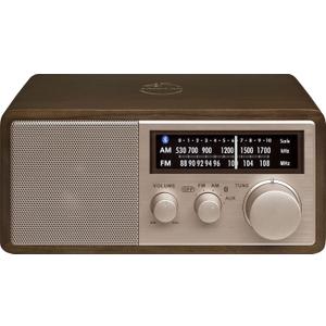 Sangean WR-16SE AM/FM/Bluetooth/Aux-in/USB Phone Charging 45th Anniversary Special Edition Wooden Cabinet Radio (Dark Walnut with Rose Gold)