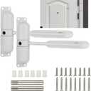 1PCAutomatic Door Closer Safety Spring Door Closers, 4-1/2"or 3-1/2 Adjustable Closing Door Hinge, Closer Auto for Self-Closing, Residential, Commercial (Black)