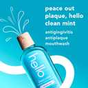 Hello Clean Mint Alcohol Free Mouthwash with Aloe Vera, 17.6 Fl Oz, Antigingivitis Gum Mouthwash with Farm Grown Mint, Fluoride Free, No Alcohol for Zero Burning, Vegan, Minty Oral Rinse, 3 Pack
