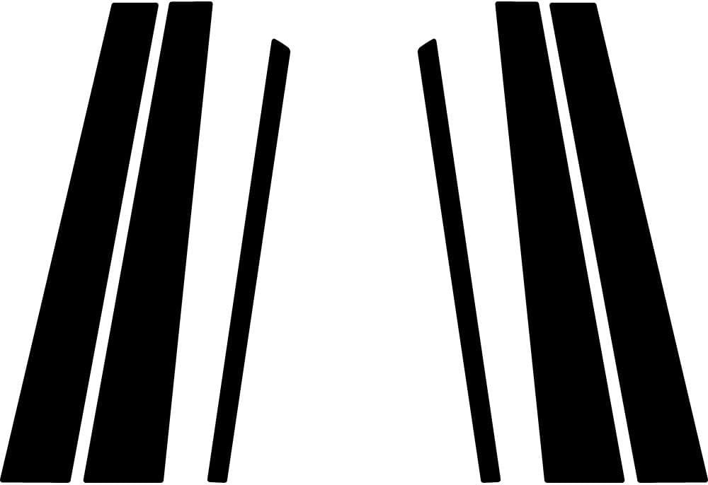 Rvinyl Pillar Post Pre Cut Window Trim Kits in Carbon Fiber 4D Black Compatible with Honda CR-V 2002-2006 - Adhesive Backs