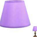 Kichvoe Small Lampshade Replacement Lampshade Cover for Table Chandelier Wall Lamp 3" x 6" x 5" Mini Fabric Lamp Shade for Bedroom and Living Room Decor (Purple)