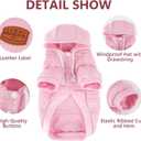 2 Pack Dog Hoodie Sweaters for Small Medium Dogs Warm Dog Clothes for Large Dogs Soft Waffle-Like Laminated Sweatshirt Bulldog (Pink+Rose, S (Back: 11.5",Chest: 15.5", Neck: 10"))