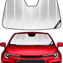 Pigenius Windshield Sun Shade for Toyota Corolla Hatchback 2019-2025, Corolla Sedan 2020-2025. Reflective Aluminum Film Front Window Sunshade - BLAZBLOCK