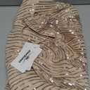 Women's V Neck Spaghetti Straps Sequin Sparkly Glitter Irregular Hem Prom Dress Backless Maxi Evening Gowns, Size S