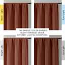 OWENIE Sally Terracotta Blackout Curtains 84 Inches Long 2 Panels Set for Bedroom Living Room, Solid Thermal Insulated Privacy Room Darkening Window Treatment Drapes, 2 Pcs Each W40 x L84, Terracotta